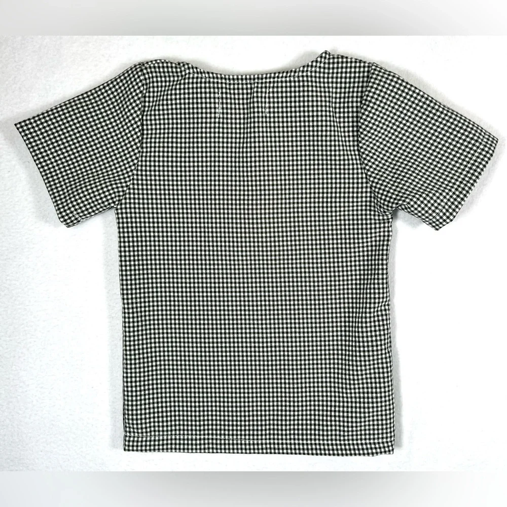 KNOTTED FERN Toddler Girls Short Sleeve Tunic 2T Green Gingham‎ Neutral Fall